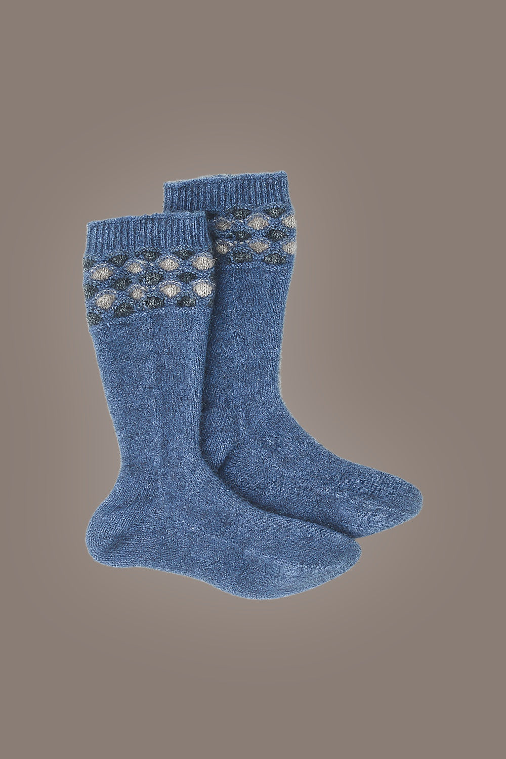 Wave Trim Possum Merino Sock