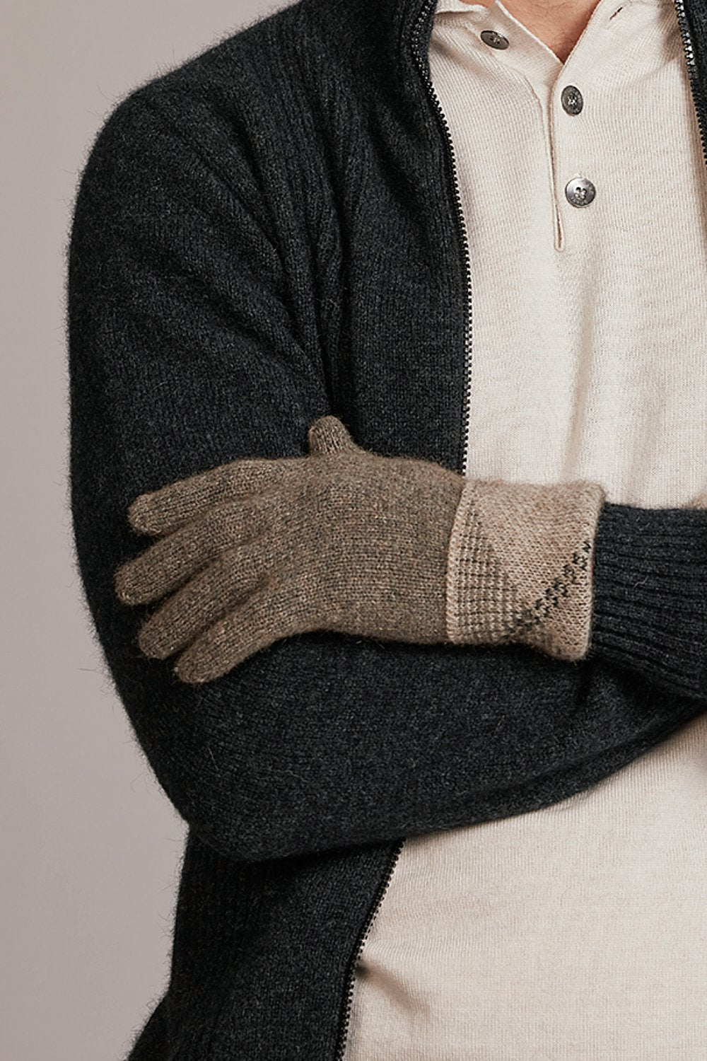 Tartan Possum Merino Glove