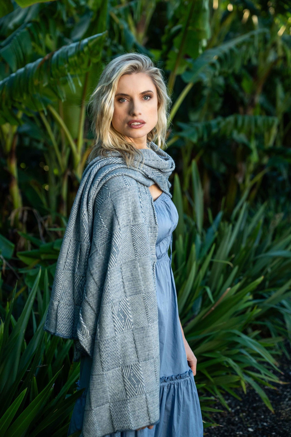 Jacquard Possum Merino Wrap