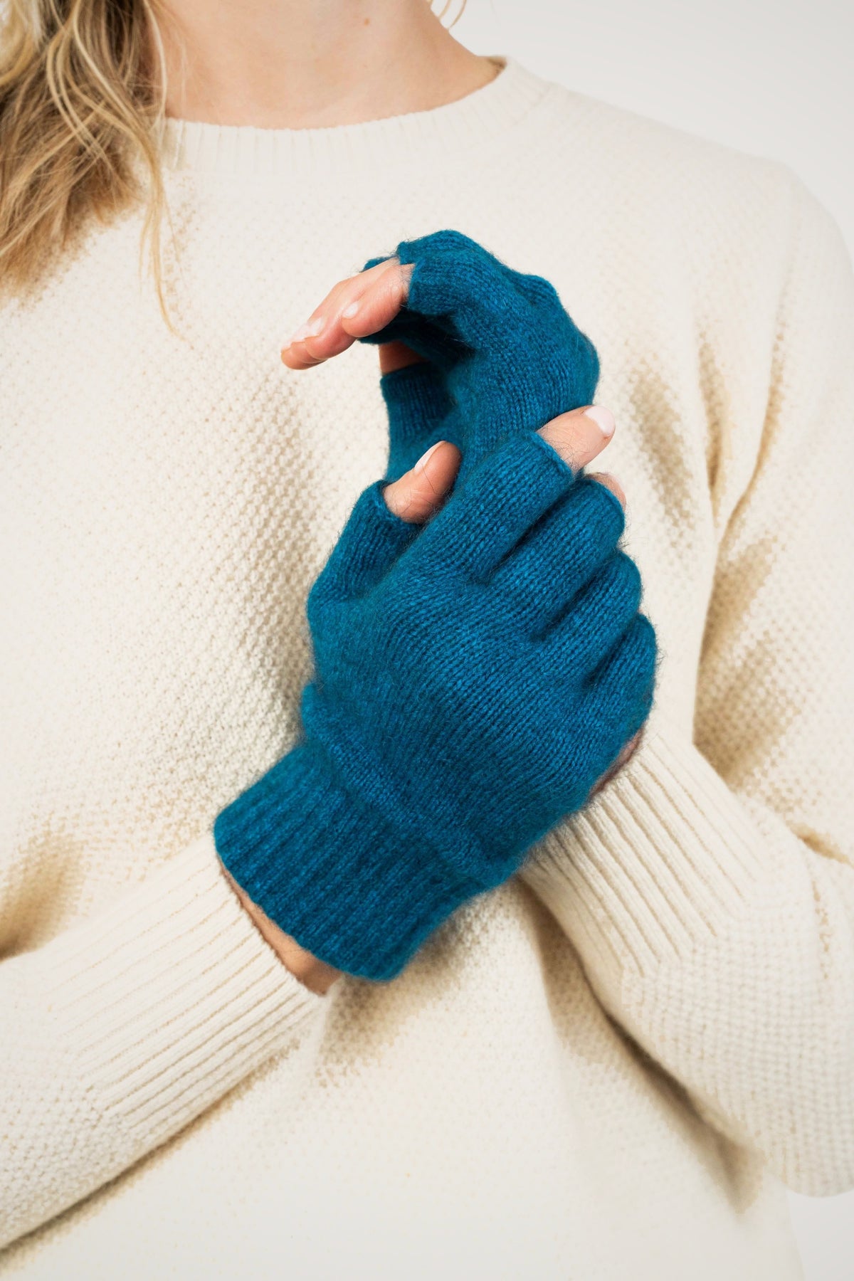 Fingerless Possum Merino Gloves