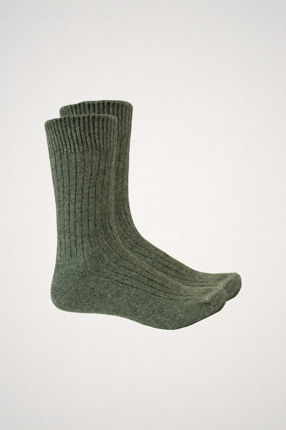 Possum Merino Ribbed Socks in Moss by Koru